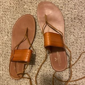Leather sandals! Like new! Size 10!